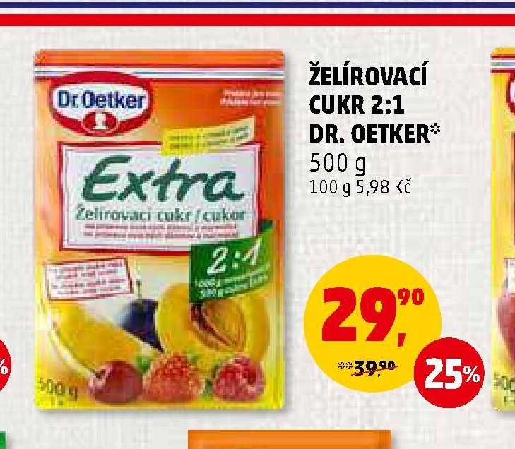 ŽELÍROVACÍ CUKR 2:1 DR. OETKER 500 g