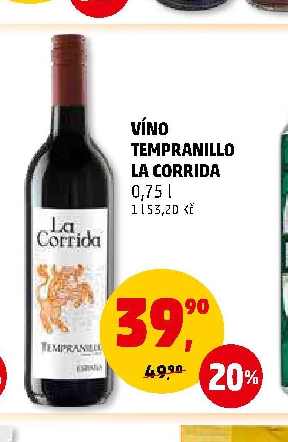Víno Tempranillo La Corrida