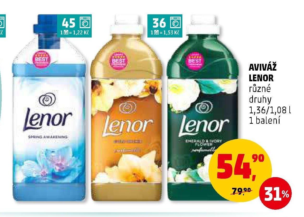 AVIVÁŽ LENOR různé druhy 1,36/1,08 l 1 balení