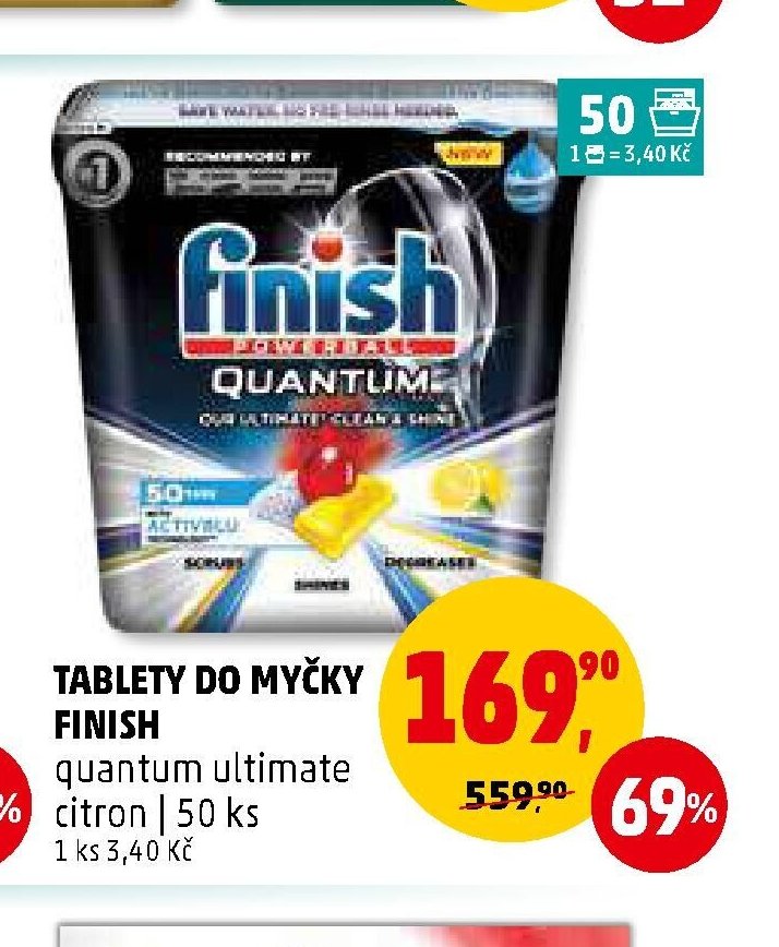 TABLETY DO MYČKY FINISH quantum ultimate citron | 50 ks