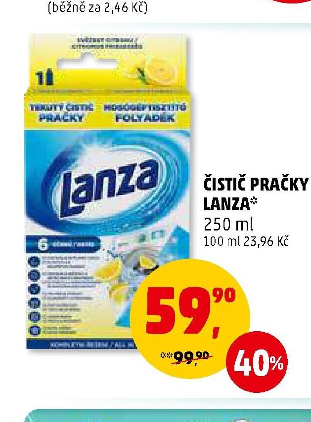 ČISTIČ PRAČKY LANZA 250 ml