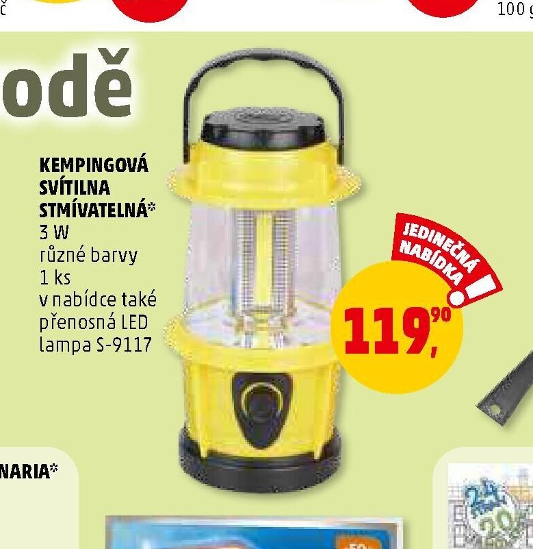 KEMPINGOVÁ SVÍTILNA STMÍVATELNÁ