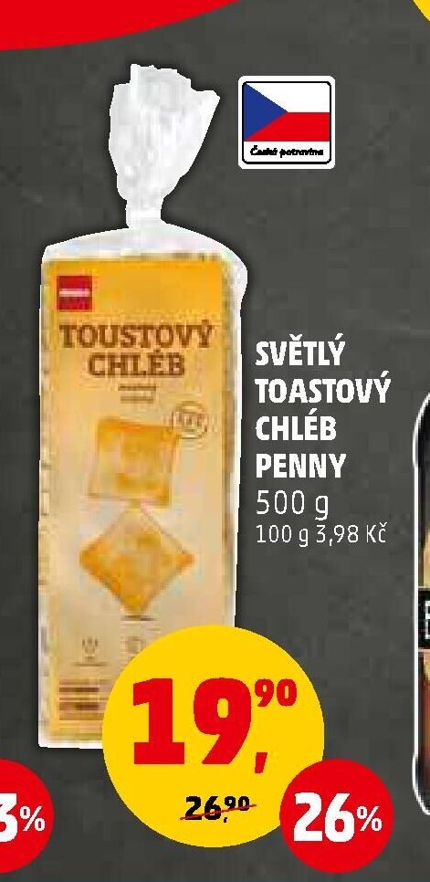 SVĚTLÝ TOASTOVÝ CHLÉB PENNY