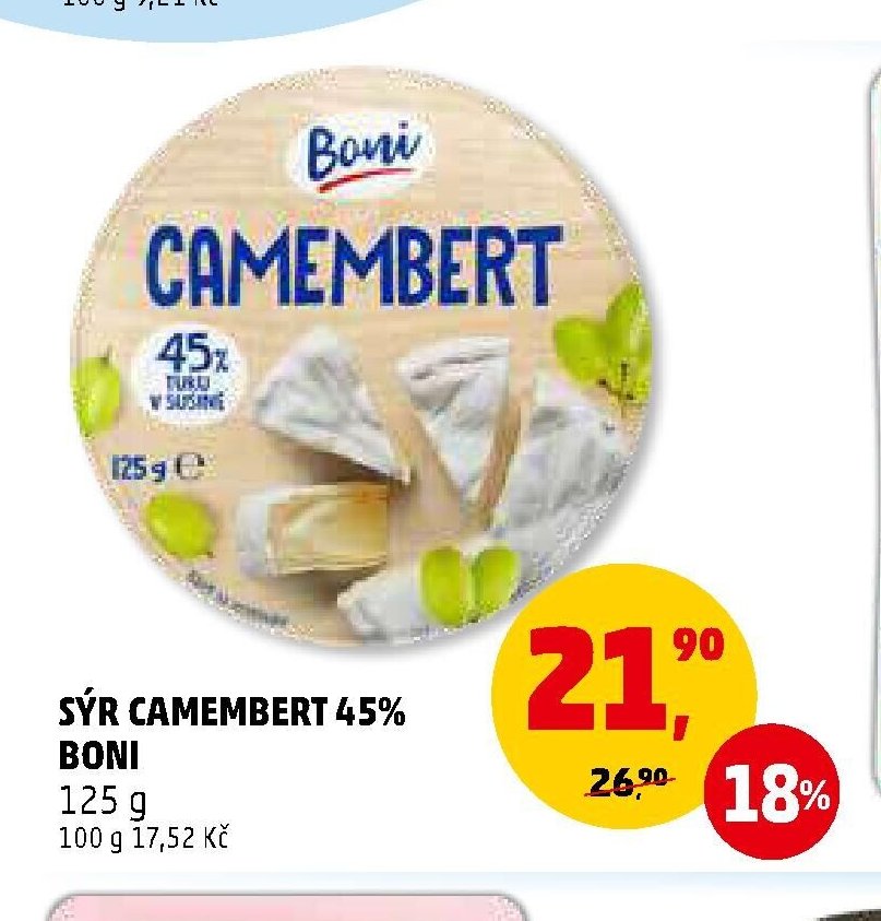 Sýr Camembert 45% Boni