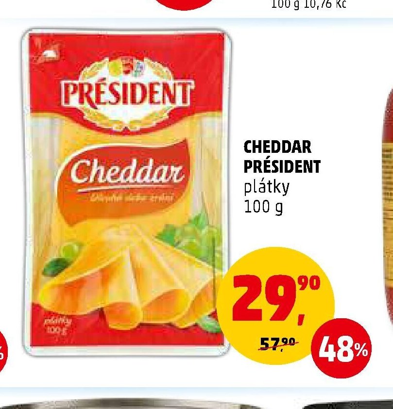 Cheddar Président plátky