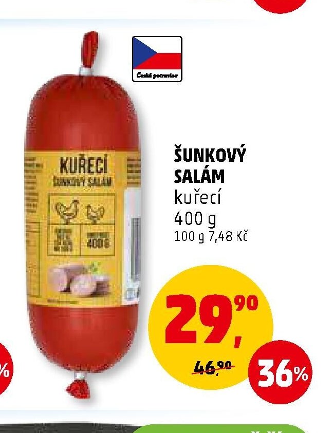Šunkový salám kuřecí