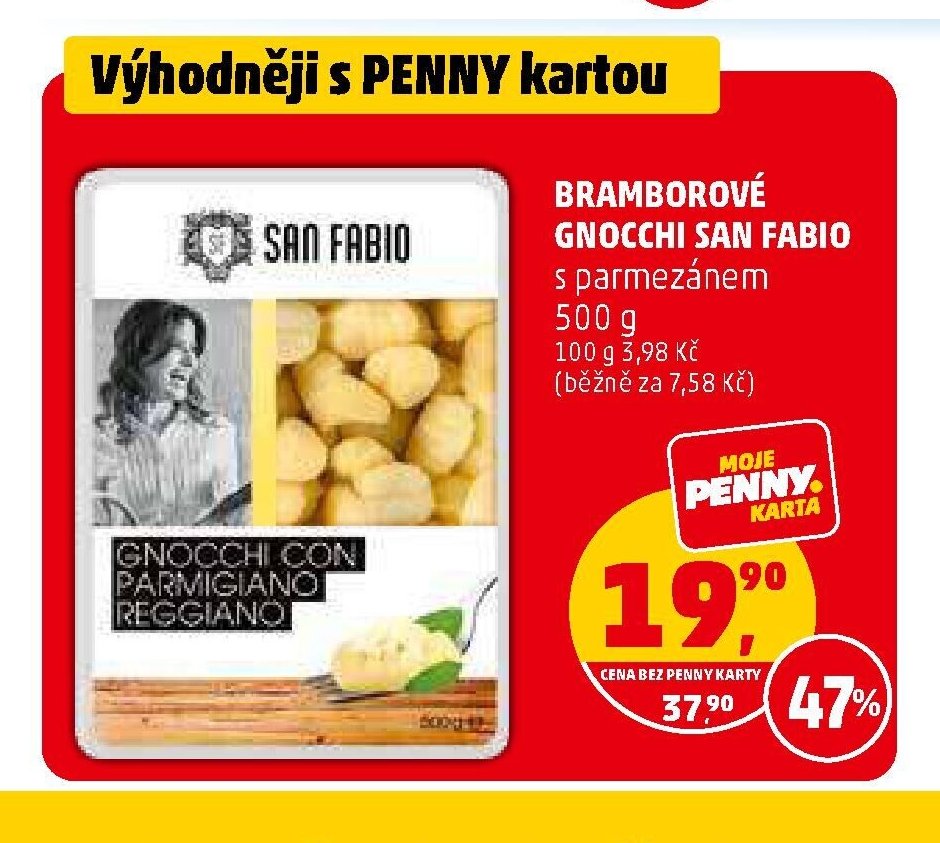 Bramborové gnocchi San Fabio s parmezánem