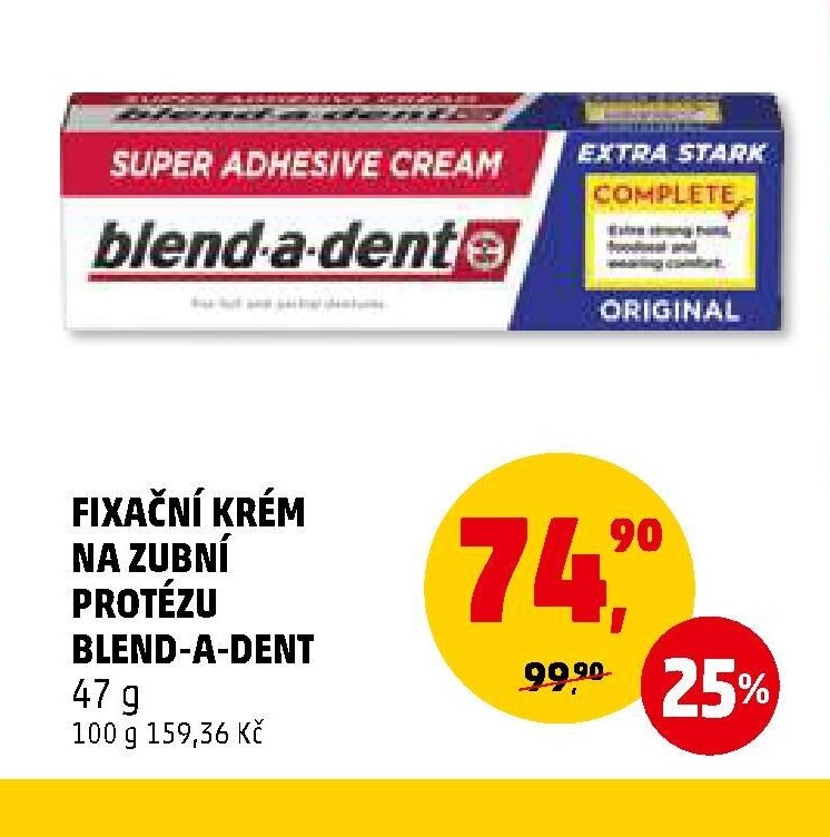 Fixační krém na zubní protézu Blend-a-dent