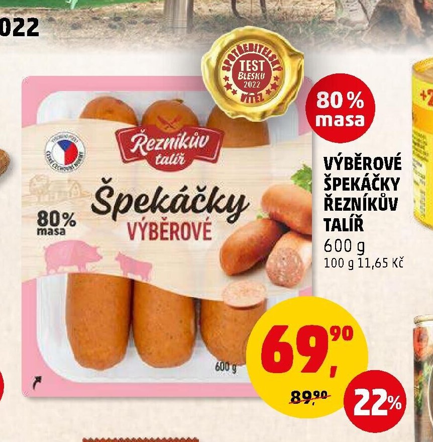 Špekáčky výběrové Řezníkův talíř