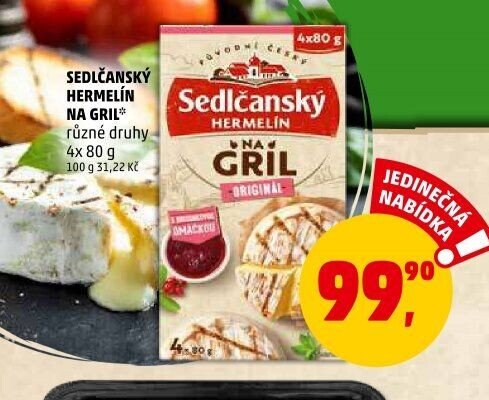 Sedlčanský hermelín na gril
