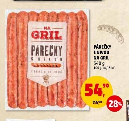 Párečky s nivou na gril