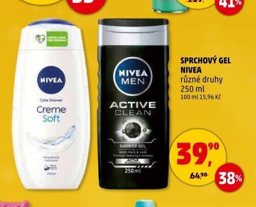 SPRCHOVÝ GEL NIVEA různé druhy