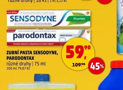 ZUBNÍ PASTA SENSODYNE, PARODONTAX různé druhy