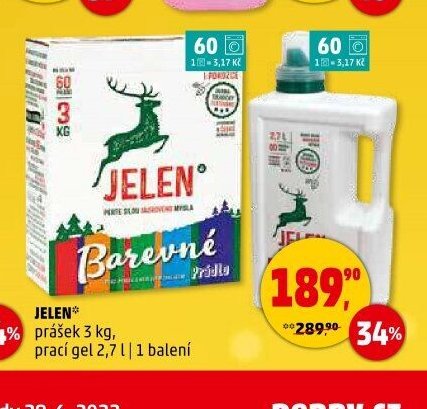 JELEN PRÁŠEK, PRACÍ GEL