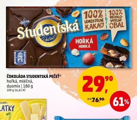 Čokoláda Studentská pečeť