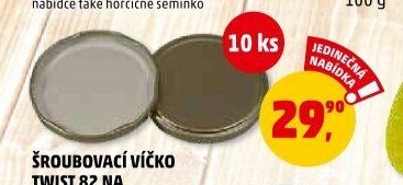 Šroubovací víčko Twist 82 na sklenice 10 ks