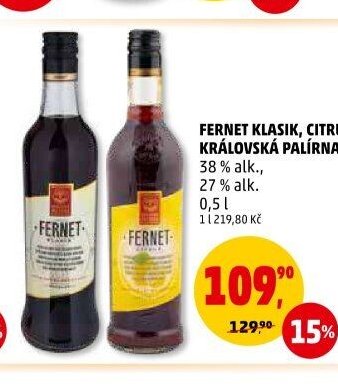 Fernet Klasik, Citrus Královská palírna