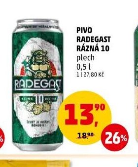Pivo Radegast Rázná 10