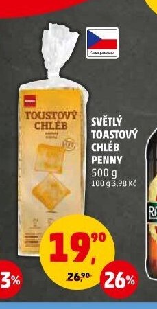 Světly toastový chléb