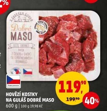 Hovězí kostky na guláš Dobré maso