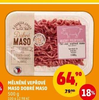 MĚLNĚNÉ VEPŘOVÉ MASO DOBRÉ MASO 500 g