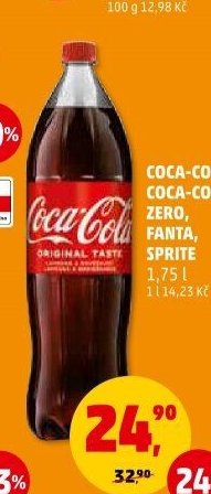 COCA-COLA, COCA-COLA ZERO, FANTA, SPRITE 1,75 l