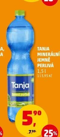 TANJA MINERÁLNÍ JEMNĚ PERLIVÁ 1,5 l