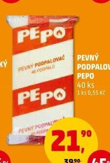 PEVNÝ PODPALOVAČ PEPO 40 ks