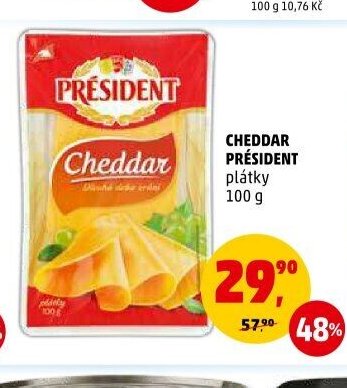 Cheddar Président plátky