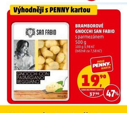 Bramborové gnocchi San Fabio s parmezánem