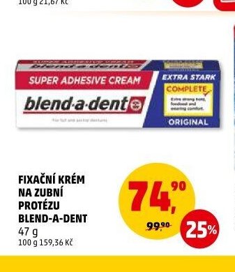 Fixační krém na zubní protézu Blend-a-dent