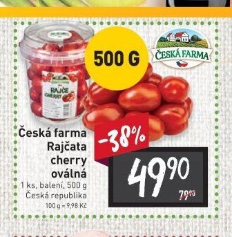 Česká farma Rajčata cherry oválná