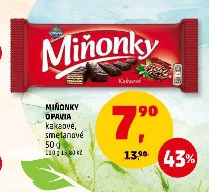 MIŇONKY OPAVIA kakaové, smetanové 50 g