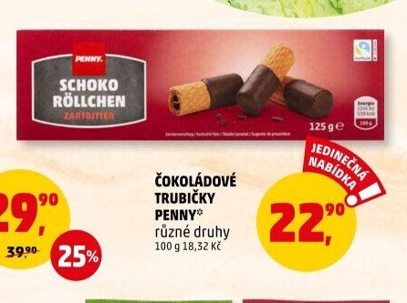 ČOKOLÁDOVÉ TRUBIČKY PENNY různé druhy