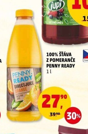 100% šťáva z pomeranče Penny Ready