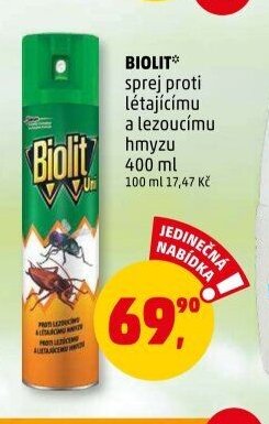 BIOLIT sprej proti létajícímu a lezoucímu hmyzu