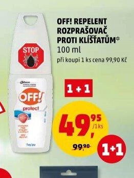 OFF! REPELENT ROZPRAŠOVAČ PROTI KLÍŠŤATŮM