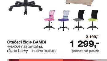 Otáčecí židle BAMBI