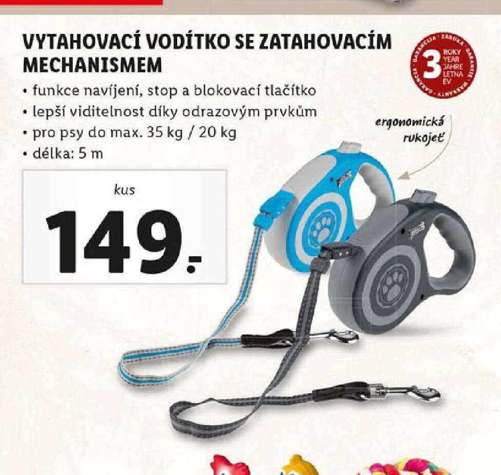 Vyťahovací vodítko se zatahovacím mechanismem