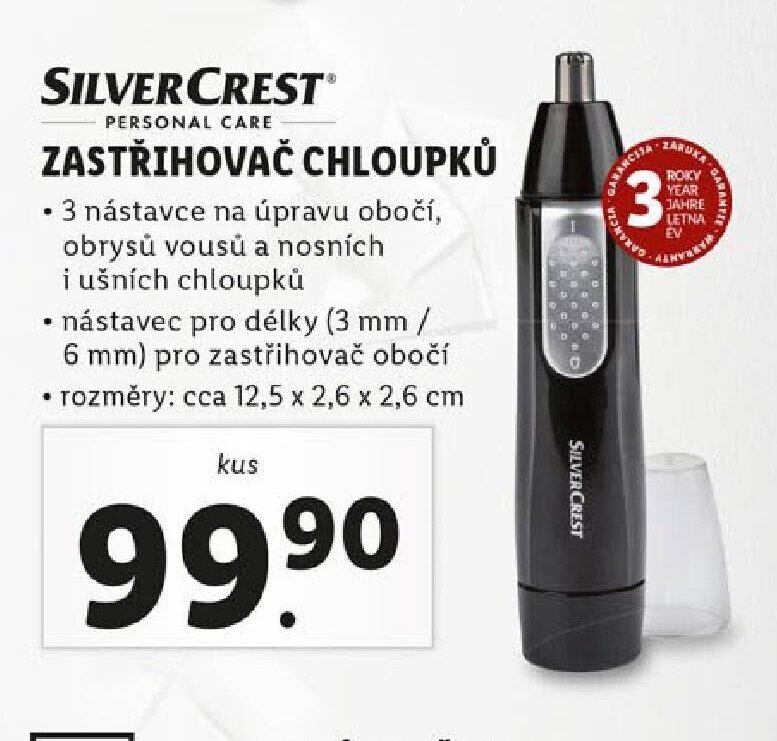 SILVERCREST PERSONAL CARE ZASTŘIHOVAČ CHLOUPKŮ