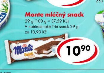 Monte mléčný snack