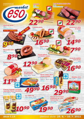akční leták ESO MARKET 29.6.2022-10.7.2022