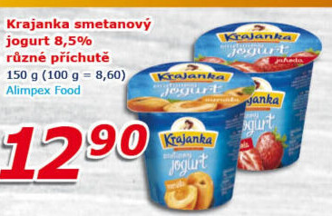Jogurt smetanový ochucený Krajanka