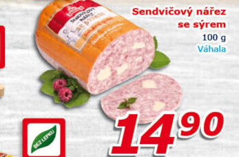 Nářez sendvičový se sýrem Váhala