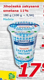 Smetana zakysaná JihočeskáMadeta 11%