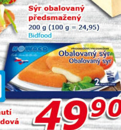 Sýr obalovaný mražený Nowaco