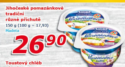 Tradiční pomazánkové Jihočeské Madeta