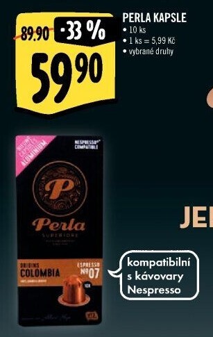 Kapsle Nespresso AH Perla