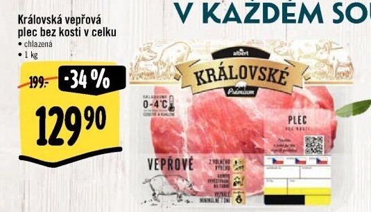 Královská vepřová plec bez kosti Albert