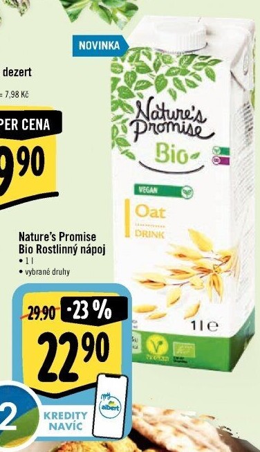 Rostlinný nápoj bio Nature'